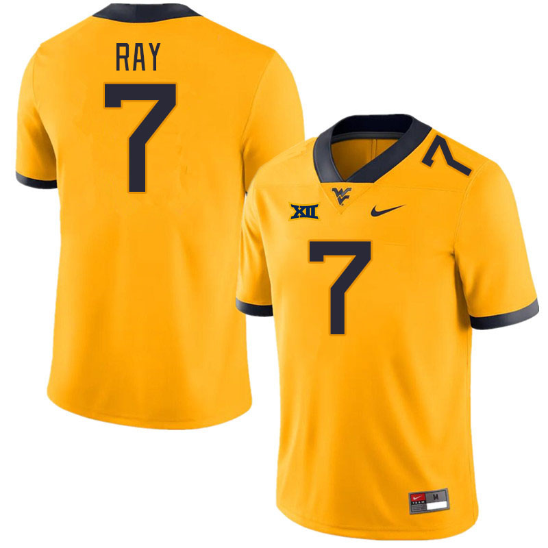 Men #7 Traylon Ray West Virginia Mountaineers College Football Jerseys Stitched Sale-Gold